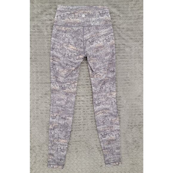 Lululemon Womens Size 4 Wunder Under High Rise Tights Washed Moon Luxtreme Stone - Picture 9 of 11